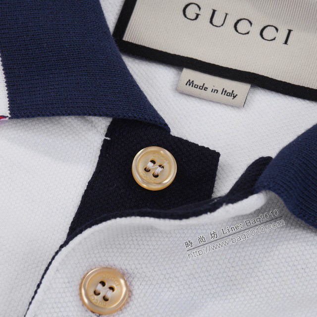 Gucci古奇專櫃古馳2023SS新款刺繡Polo翻領T恤 男女同款 tzy2696